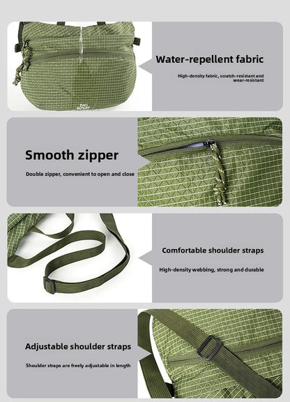 Nylon Cloth Daily Commute Messenger Bag Lightweight Hand Bag Sports Shoulder Bag Casual Anti-splashing Messenger Bag
