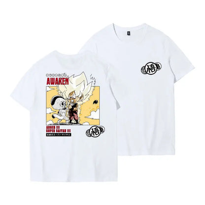 Tide Brand Joint T-shirt Wukong Frisa Animation Peripheral Clothes Ins Men's America Short-sleeved T-shirt