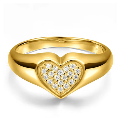 D VVS1 Heart Moissanite Engagement Ring 925 Sterling Silver Plated 18k White Gold Diamond Rings for Women Brithday Gift