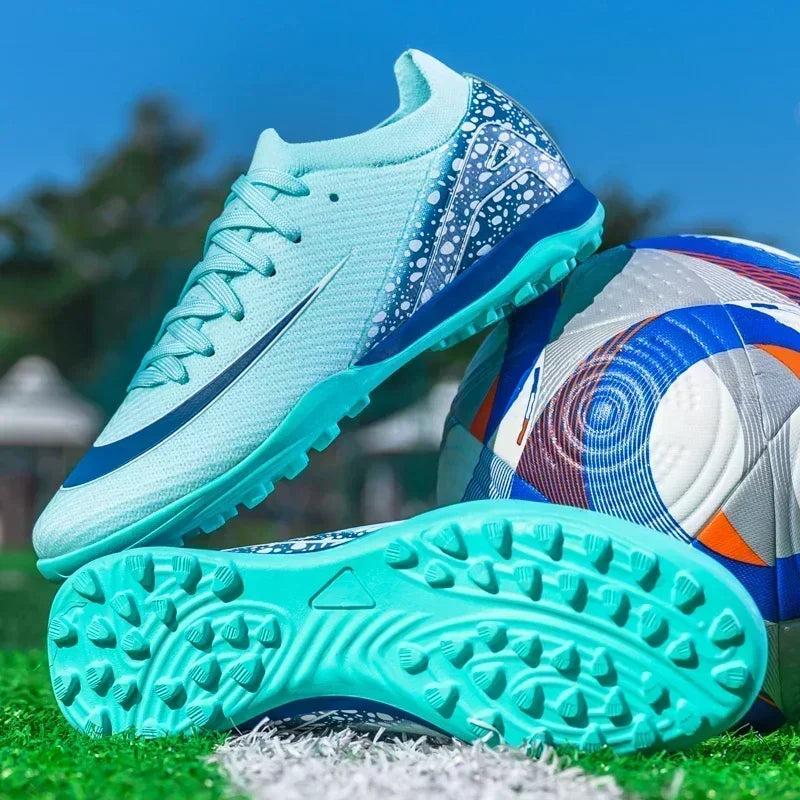 New Men Football Boots Professional Boys Soccer Shoes Ankle Sports Shoes Non-Slip TF/FG Match Sneakers Unisex Comfortable