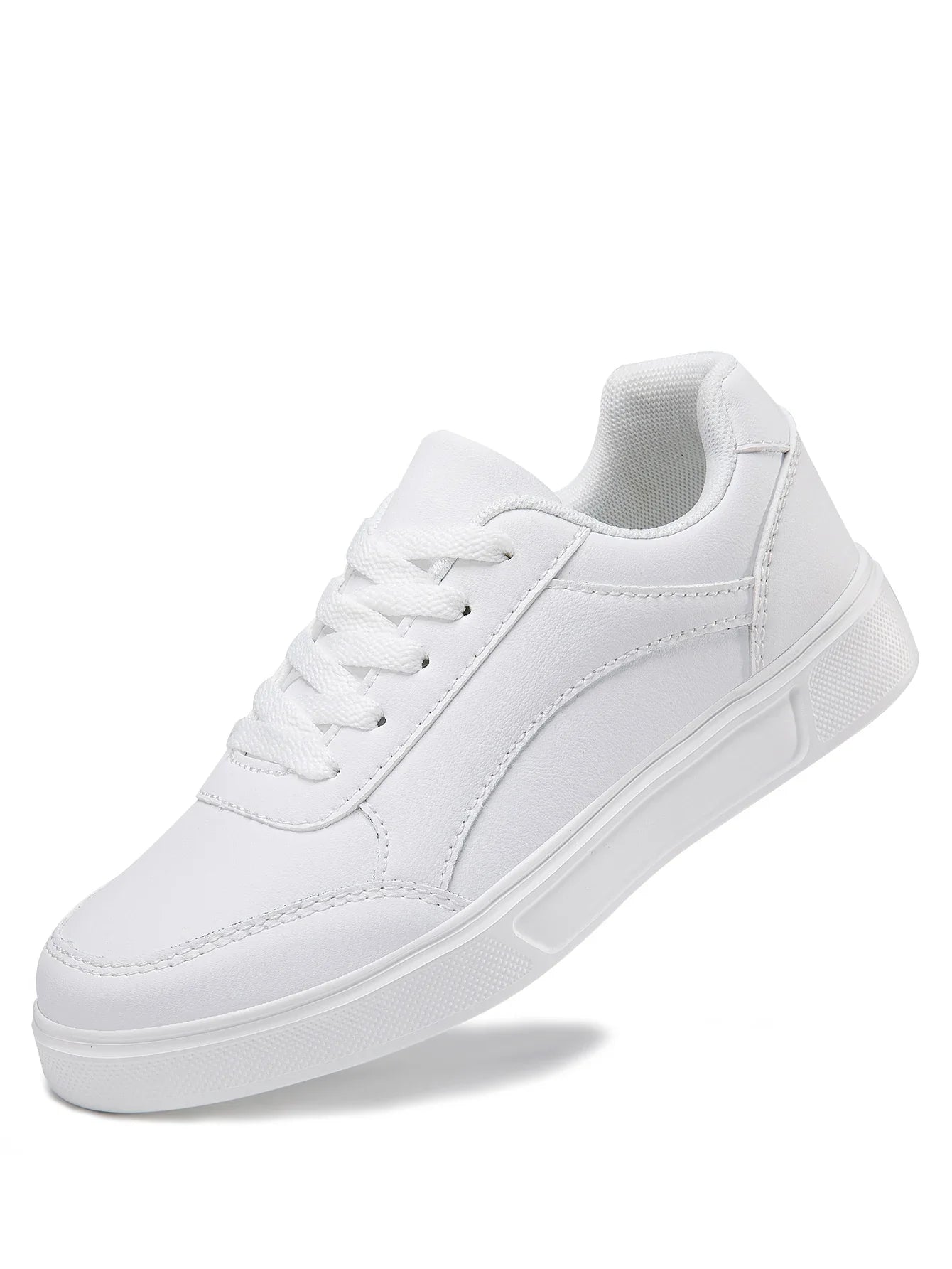 Baasploa Tênis Casual Feminino de Couro com Plataforma para Mulheres Clássicos Confortáveis Sapatos de Skate Antiderrapantes