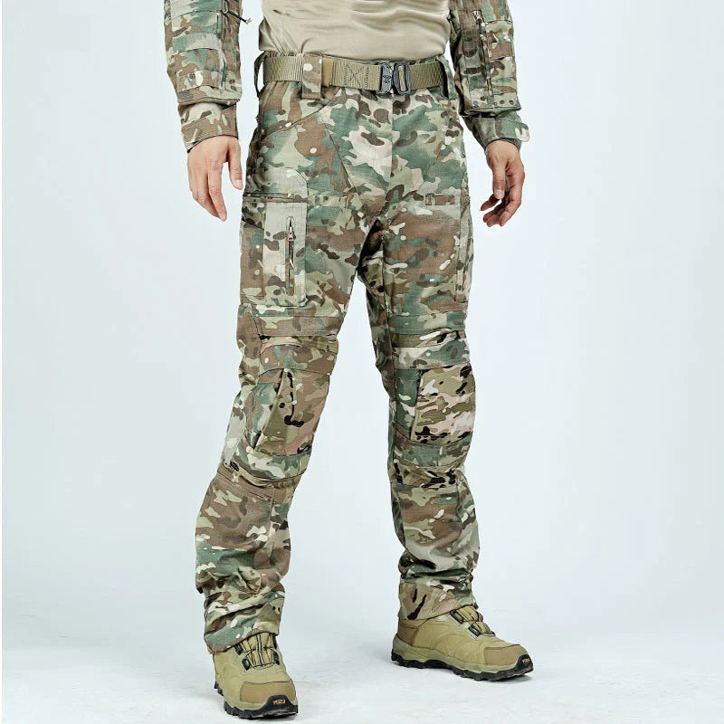 Tactical Casual Pants Mens Waterproof Cargo Trousers Outdoor Multi-Pocket Military Pants Male Hiking Wear-resisting Trousers