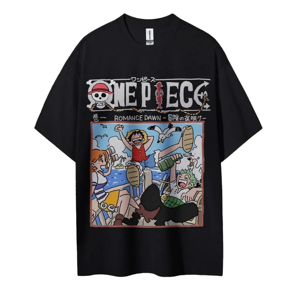 Men's 2025 Summer Casual Oversized Tee Breathable Cotton Daily Lounging and Comic Themed Parties