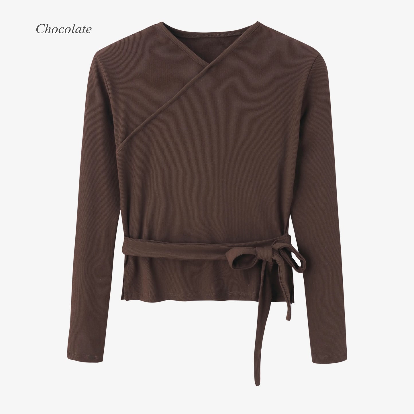 woman clothes thicken ribbing closed-fit wrap tops + Satin Adjustable straps dress (ship out in 1 day)