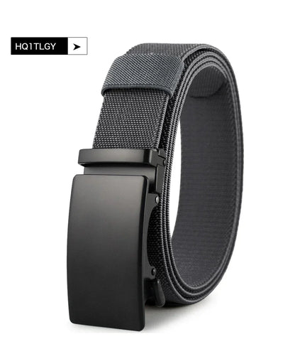 Men Belt Elastic Metal Automatic Buckle Army Outdoor Hunting Tactical Jeans Pants Belt Nylon Breathable Belts 150 Big Size Belts
