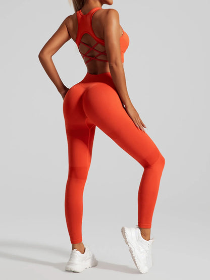 Women's Workout Set 2 Piece, High Impact Sports Bra and High Waist Leggings, Quick Dry Fitness Yoga Suit