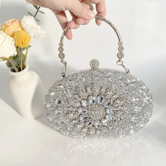 Bling Wedding Clutch Bag Party Purse and Handbag Women's Evening Bag Luxury Design Chain Shoulder Bag