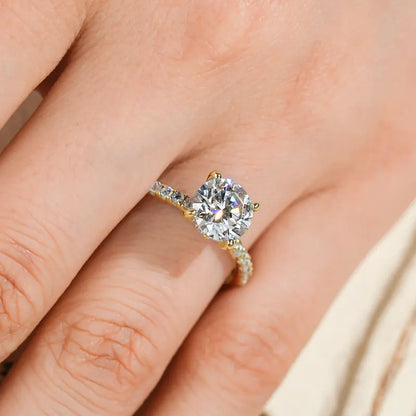 2CT Moissanite Engagement Wedding Ring for Women 925 Sterling Silver Rings Promise Finger Jewelry Sparking Lab Diamond 8mm