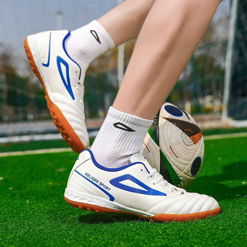 Hot Sale Best-selling Unisex Youth Football Boots Turf Cleats Anti-slip Breathable Leather Upper Lightweight Durable Soccer Trai