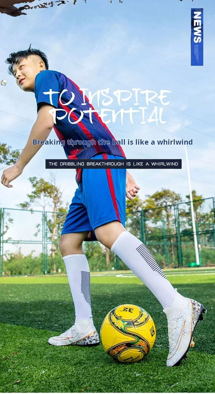 Refreshing Breathable Feet Children's Non-slip Fashion Casual Sports Shoe Youth Soccer Shoes Indoor Outdoor Grass Training Shoes
