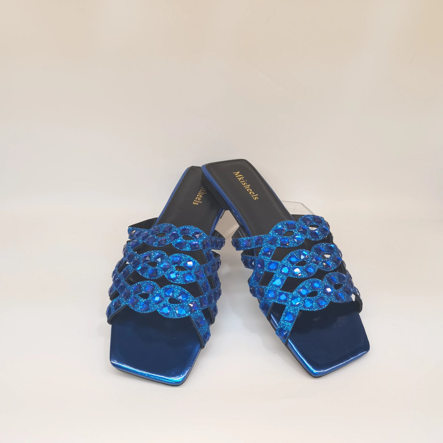 Pretty Soft Flat Shoes With Bag Set For Woman Fashion Style Rhinestone Party Slippers And Women Purse Latest Design