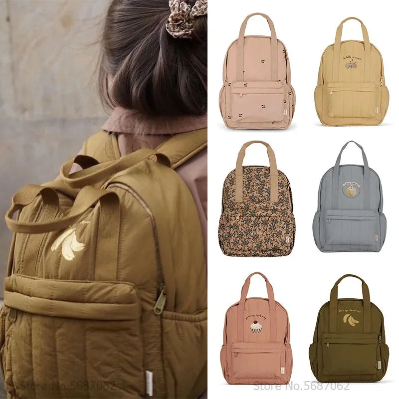 Baby Backpack Parent-child Kids Schoolbag Kindergarten Bags Brand Traveling Cherry Children's Boys Girls Mom Storage