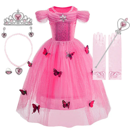 Vestido de Cinderela para Meninas, Roupa de Verão Infantil, Natal, Fantasia, Aniversário Infantil, Cosplay com Babados, Fantasia de Princesa para Performance