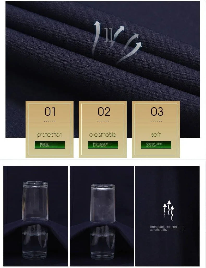 Stylish Black Dress Pants for Men Comfortable Casual Trousers Four-Season Korean Business Suit Pants Male Stretch Slim-Fit Pants