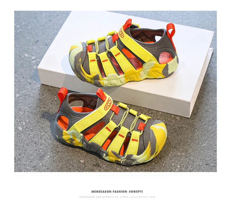 Children Sandals Boy Girls Barefoot Shoes Summer Luxury Design Kids Casual Sneaker Outdoor Beach Sports Sandals for Boy Girls
