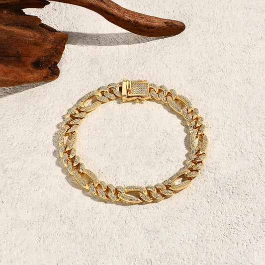 2025New Full Moissanite Cuba Chain for ManWomen 925 Sterling Silver 18kGold Plated Classic Tennis Bracelet Fine Jewelry