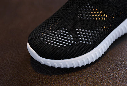 Children Running Sneakers Boys Girls Casual Mesh Breathable Anti-Slip Walking Patchwork Tenis Toddler Soft Soled Girls Shoes