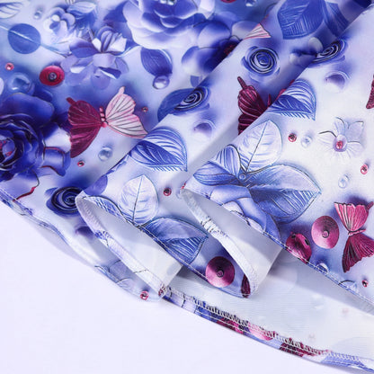 Europe and the United States hot new children's sleeveless bow print dress princess holiday party evening dresses