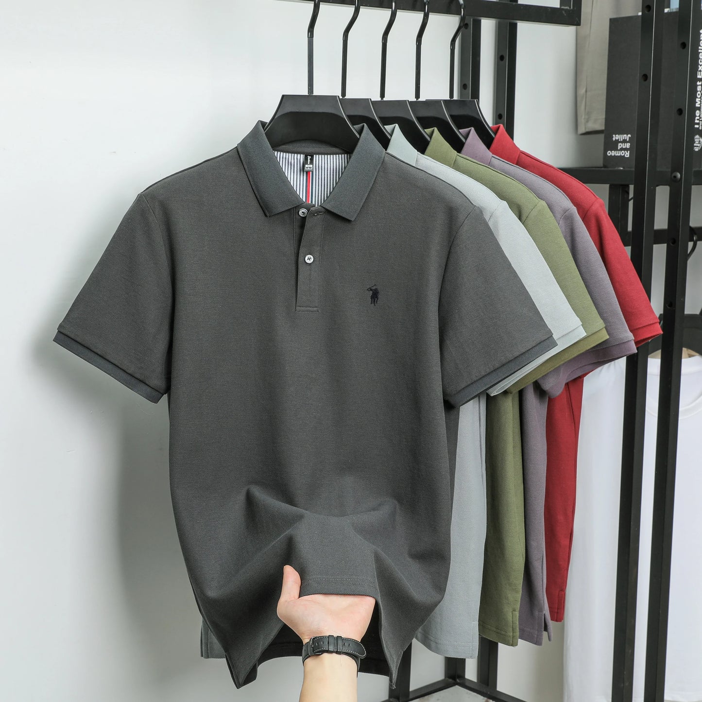 Luxury autumn and winter new Paul brand exquisite embroidered T-shirt high-end mens brand business casual comfortable polo shirt