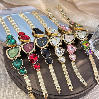 New color scheme irregular design big diamond watch light luxury niche watch color fashion high sense foreign trade wholesale