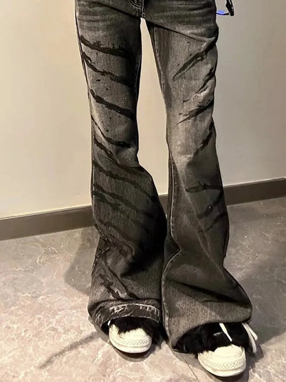 Washed Jeans for Women Y2k Fashion High Waist Wide Leg Jeans