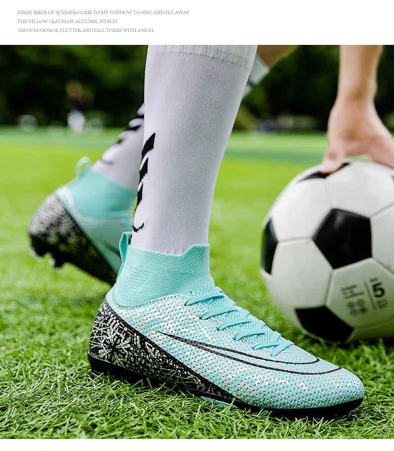 Hot-Selling Football Boots Men's Soccer Cleats TF/FG Wear-Resistant Training Shoes Outdoor Non-Slip Sneakers Size33-46