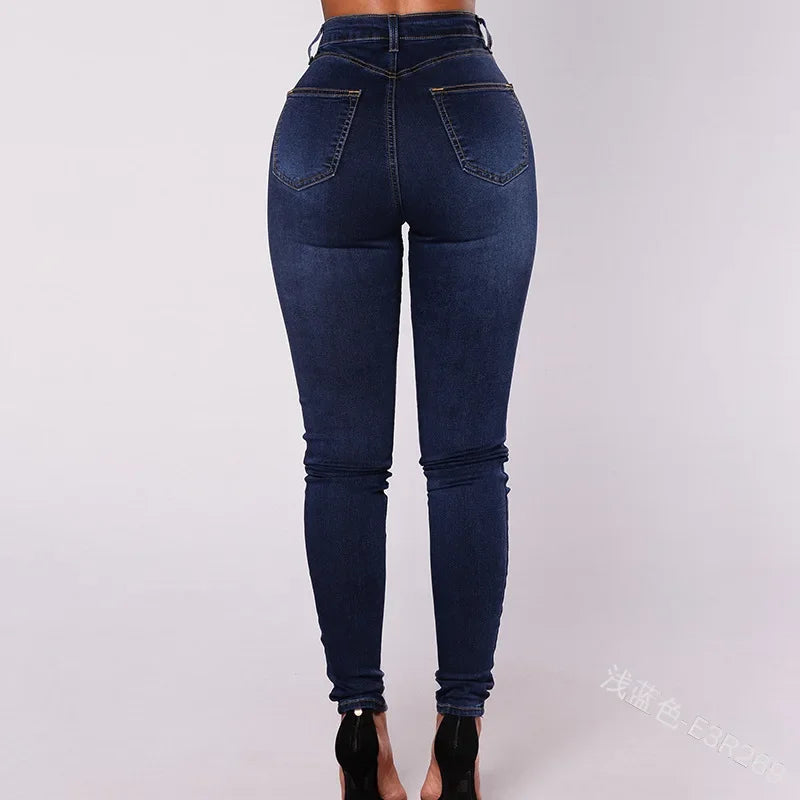 Women Elegant Vintage Stretch Bodycon Jeans