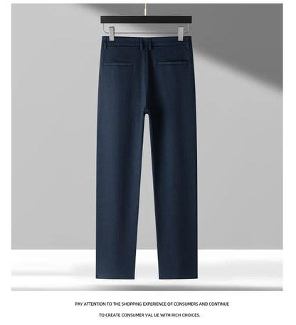 Lyocell Jeans Men Spring Autumn New Fashion Comfortable Straight Long Pants Soft Business Brand Classic Stretch Denim Trousers