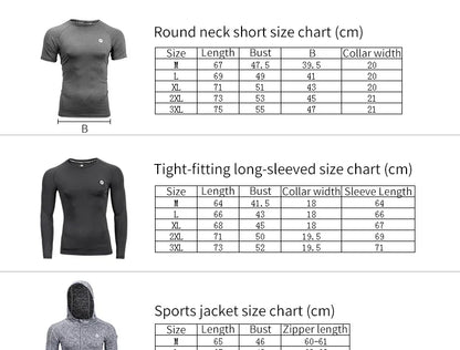 Men's Tracksuit Gym Fitness Running 5 Pcs/Set Quick Dry Sweat-absorb Compression Sport Suit Clothes Jogging Sport Wear