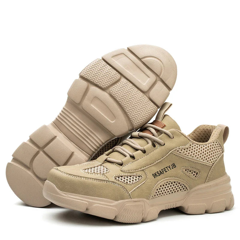 Men Safety Shoes Work Sneaker Anti-smash Non Slip Work Shoes Steel Toe Protection Shoes Lightweight Breathable Industrial Shoes