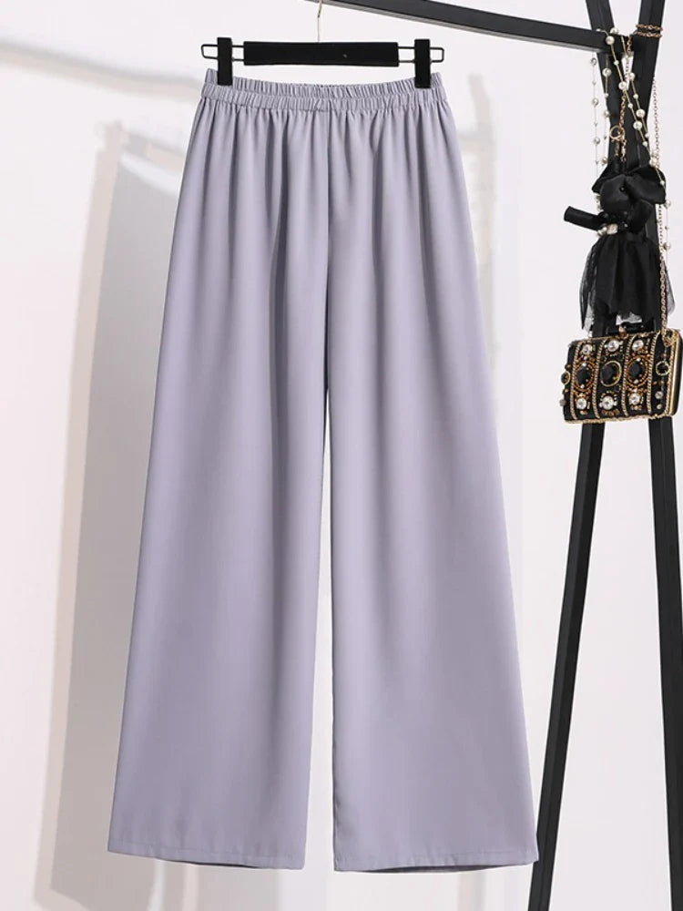 Women's Summer Loose Chiffon Wide Leg Pants