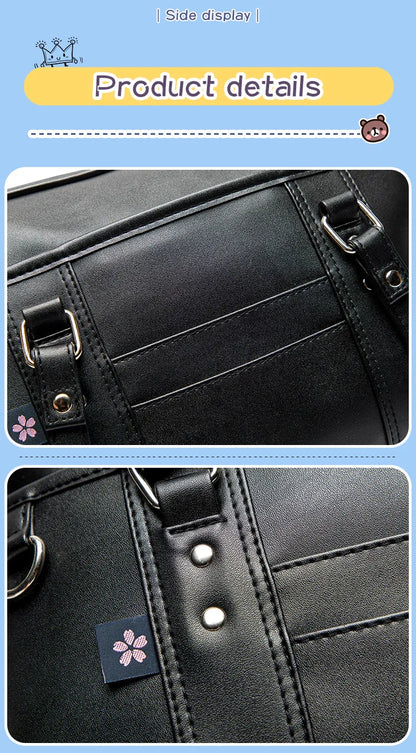 Briefcase high Students Bag Schoolbags Shoulder Bags14-16inch Laptop Bag's Messenger Bags Office HandbagPU Leather tote bag