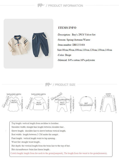 Children Autumn Spring Polo T-shirt Trousers Suits Boys Pullover+Pant 2Pcs Sets Costume Tracksuits Clothes DB3253484