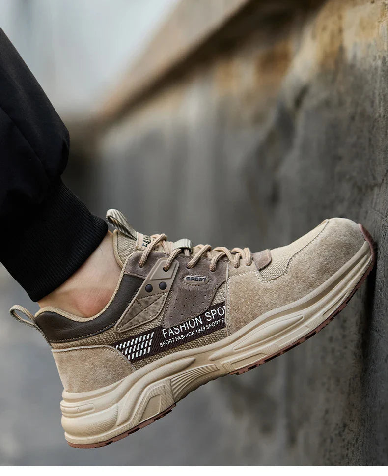 Anti-Puncture Work Shoe For Man  breathable Safety Work Sneakers with iron Toe Indestructible shoes Breathable Work Boots