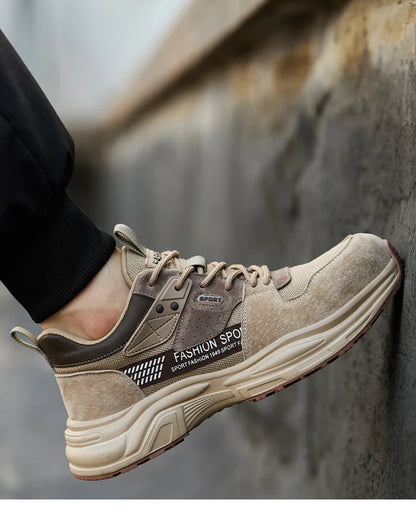 Anti-Puncture Work Shoe For Man  breathable Safety Work Sneakers with iron Toe Indestructible shoes Breathable Work Boots