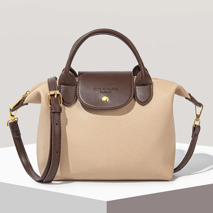 Classic fashion simple messenger bag, elegant temperament, multifunctional, high-value contrast color shoulder bag