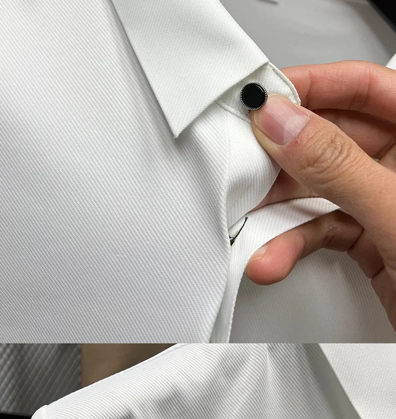 High quality silk breathable short sleeve POLO shirt men's lapel top 2024 summer new light luxury brand printed casual T-shirt
