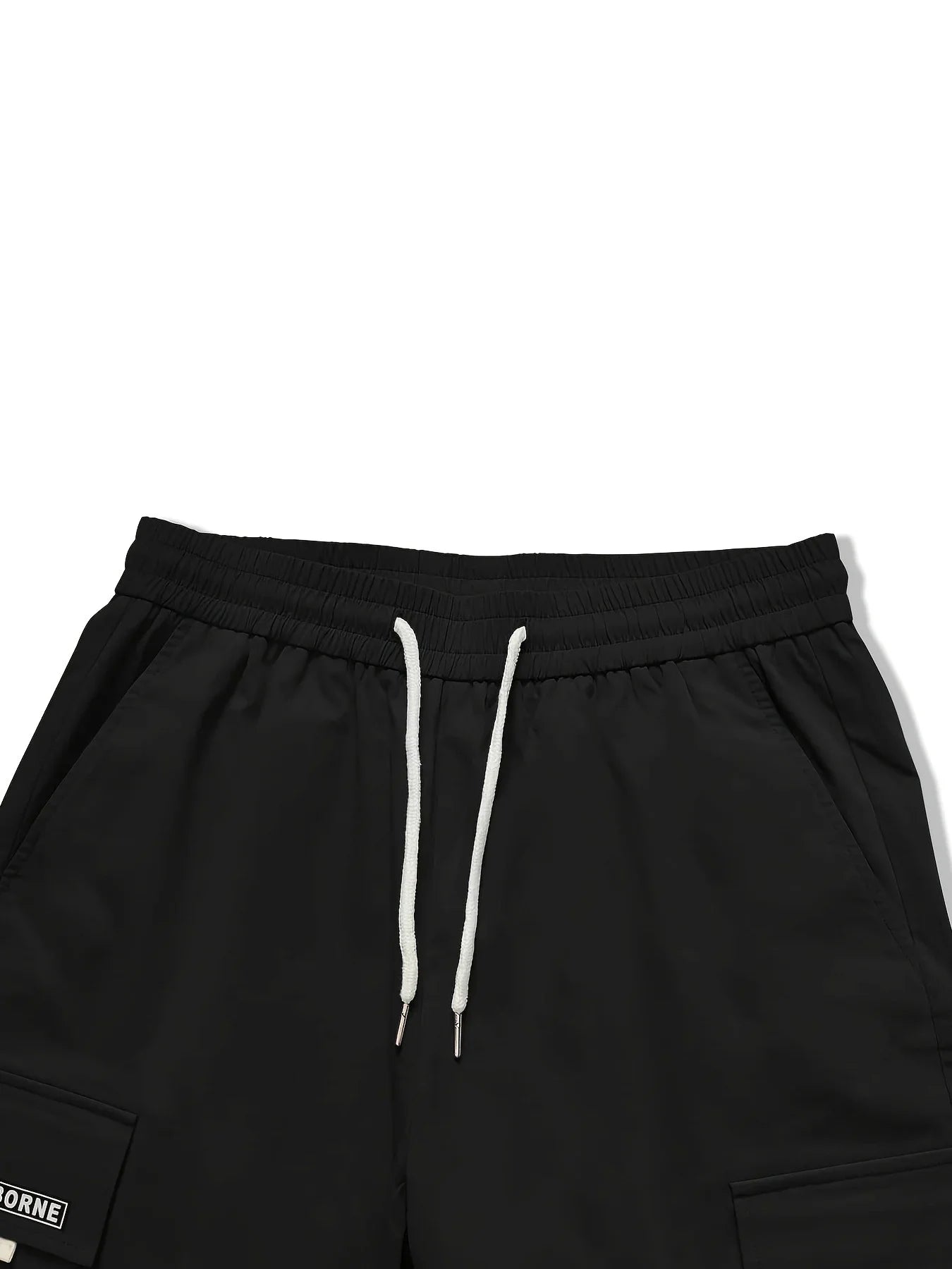 Men's Anti-Wrinkle Cargo Jogger Pants - Water-Resistant Fabric, Functional Pockets & Drawstring, Versatile for Commute & Casual