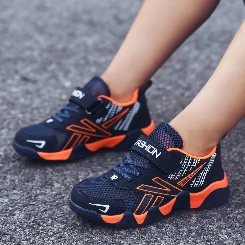 Summer Kids Fashion Sneakers for Boys Mesh Breathable Sports Running Shoes Lightweight Children School Walking Footwear Tennis