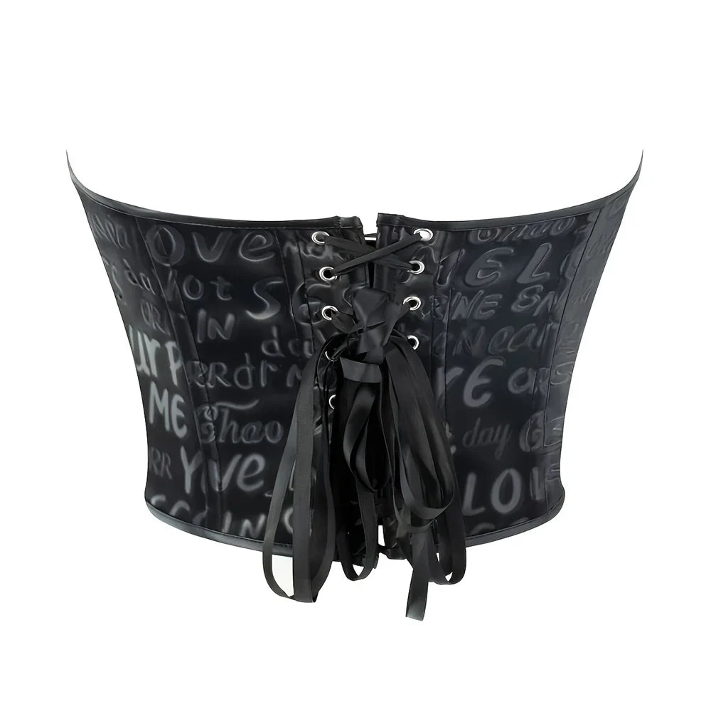 Women Fashion Corset Crop Top Lace Up Brocade Overbust Bustiers Body Shaper Lingerie Sexy Woman Push Up Corselet