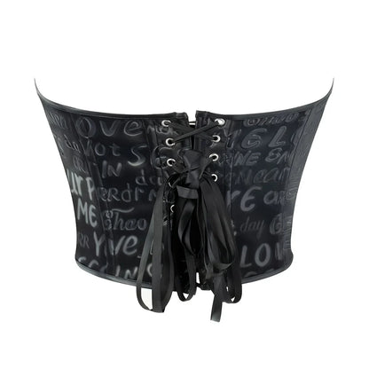 Women Fashion Corset Crop Top Lace Up Brocade Overbust Bustiers Body Shaper Lingerie Sexy Woman Push Up Corselet