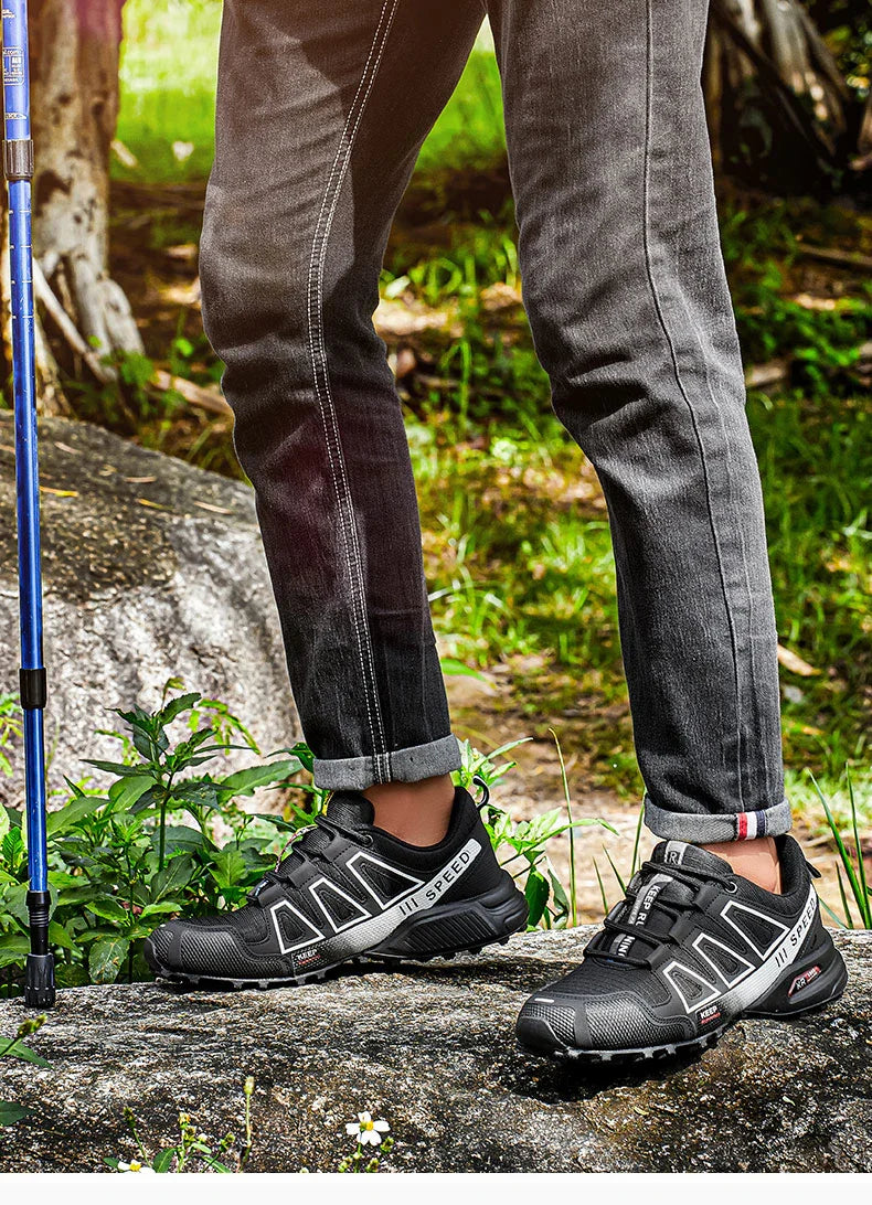 Sapatilha de Trekking Impermeável Masculina, Tênis Esportivo para Excursão, Tênis de Trekking de Amarrar, Sapatilha de Trekking Feminina, Tênis Tático Antiderrapante para Caça