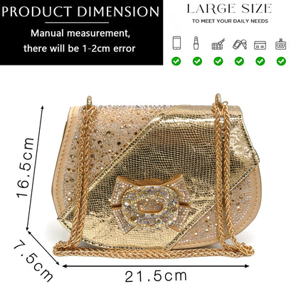 2026 Women Elegant Orange High Heel Shoe and Matching Bag Set with Rhinestone Accents Stylish Peep Toe Design for Party