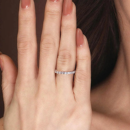 2.5mm D VVS1 Moissanite Eternity Band Rings for Women GRA Certified Jewelry 925 Sterling Silver Engagement Wedding Ring