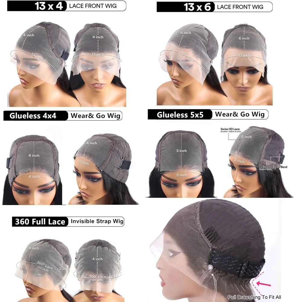 30 40 Inch 13x6 13x4 Body Wave Human Hair Wigs For Black Women 4x4 5x5 Glueless Wigs Human Hair 360 Lace Frontal Wig Pre Cut