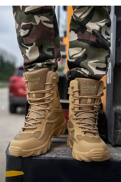 Men Shoes Tactical Boots Special Forces Field Man Boot Lightweight Outdoor Non-Slip Men Zapatillas Hombre Motorcycle Boots