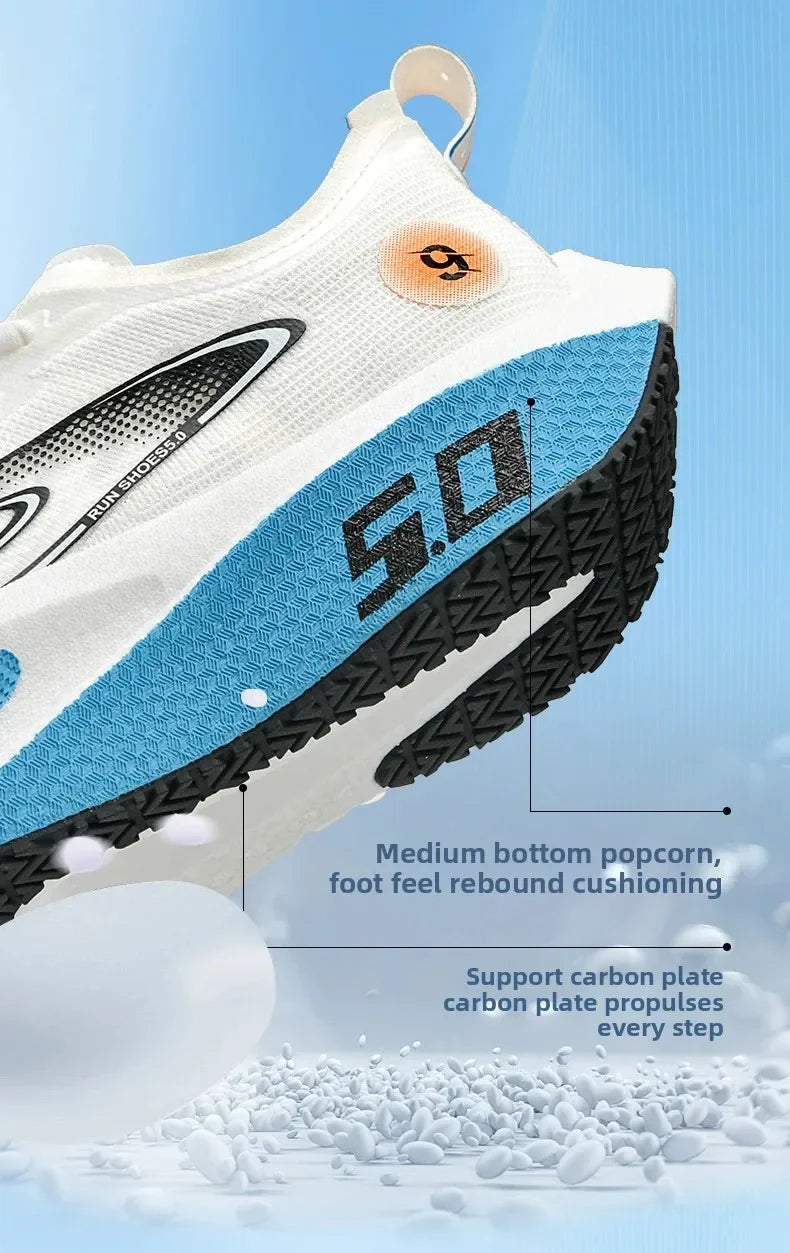 Carbon Plate Running Shoes Professional Marathon Racing Lightweight Bounce Cushion Breathable Sports Sneakers