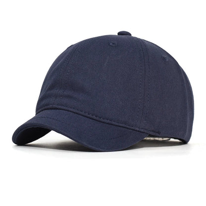 Short Brim Cotton Baseball Cap Men Women Casual Vintage Dad Hat Adjustable