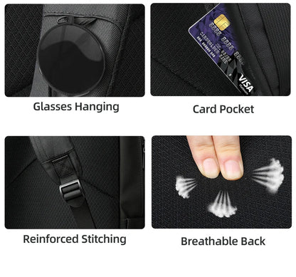 Stylish Business Backpack for Men Waterproof 15.6 inch Flap Laptop Backpack Multiple Pockets Casual Daypack for Work School