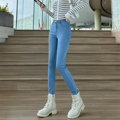 Women Stretch Jeans Lady Slim Skinny Pencil Jeans